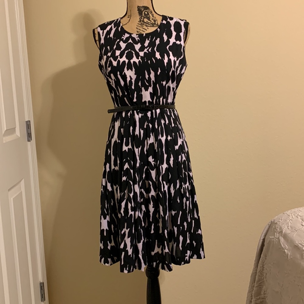NWOT CK Black&white Sleeveless dress.  Excellent condition
